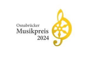 Logo goldener Violinschlüssel mit Osnabrücker Rad